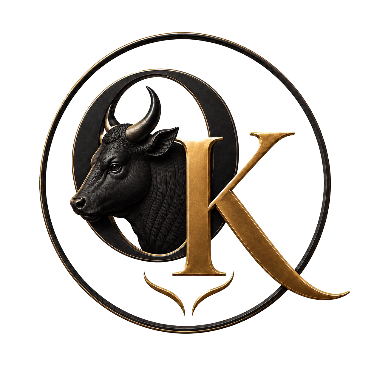 OsKracht-logo met os en gouden OK